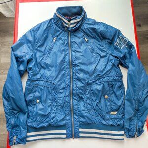 Buffalo David Bitton bomber jacket men's size M blue lot of pockets